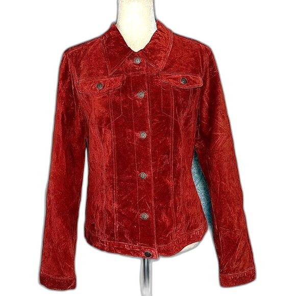 For Joseph Authentic Suede Jacket in Rust Sz M/L - Picture 1 of 7
